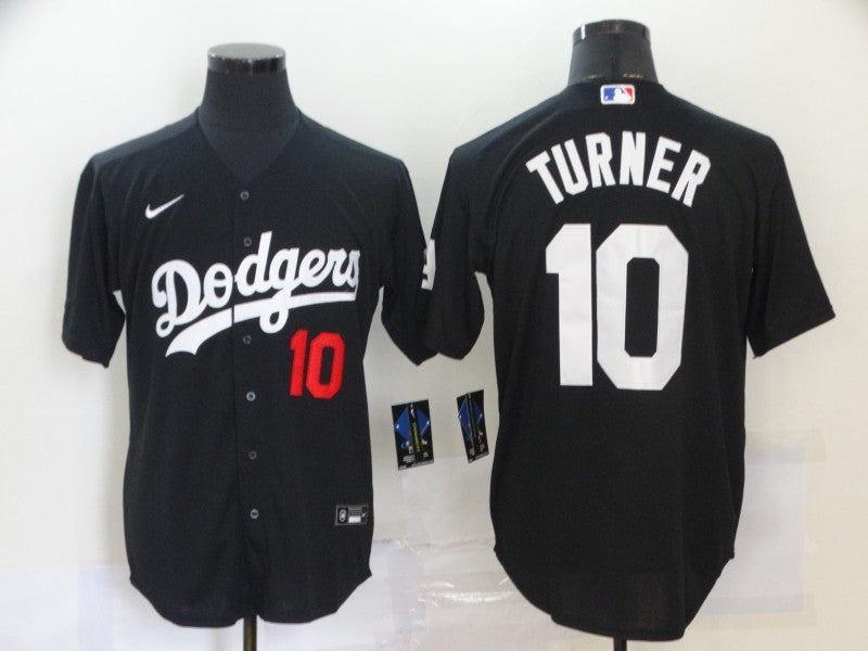 Men's Los Angeles Dodgers Justin Turner #10 Black Stitched Jersey1 baseball jersey product view 1