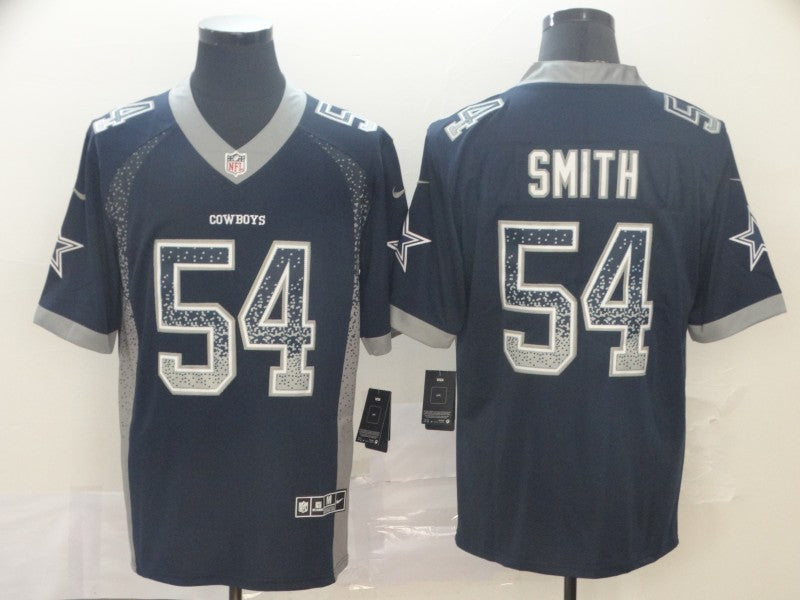 Men's Dallas Cowboys Jaylon Smith #54 Navy Game Jersey1 football jersey product view 1