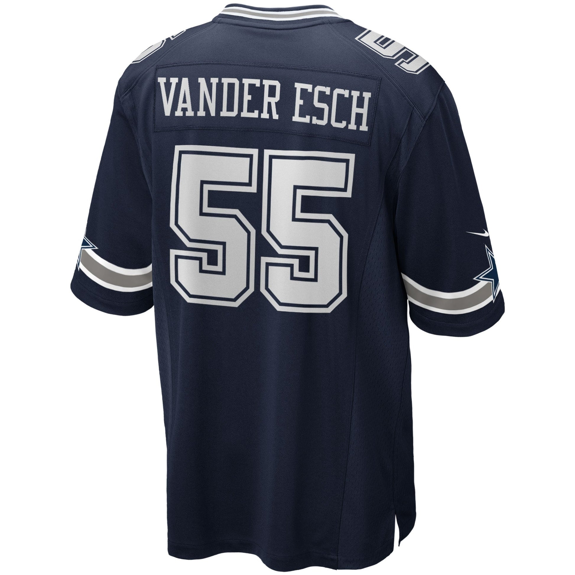 Leighton Vander Esch Dallas Cowboys Team Game Jersey - Navy football jersey product view 3