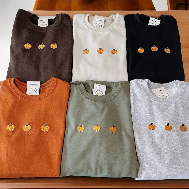 Fall Pumpkin Crewneck Sweatshirt Unisex T-shirt, Sweatshirt, Hoodie, Long Sleeve Tee - T-Shirt, Sweatshirt, Hoodie