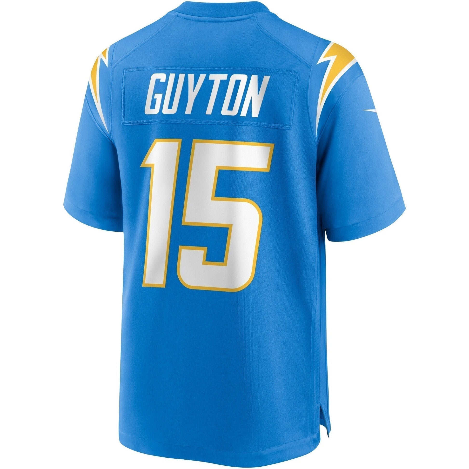 Jalen Guyton Los Angeles Chargers Game Jersey - Powder Blue football jersey product view 3