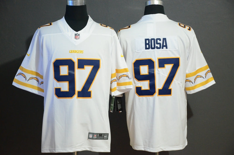 Men's Los Angeles Chargers Joey Bosa #97 White Game Player Jersey1 football jersey product view 1