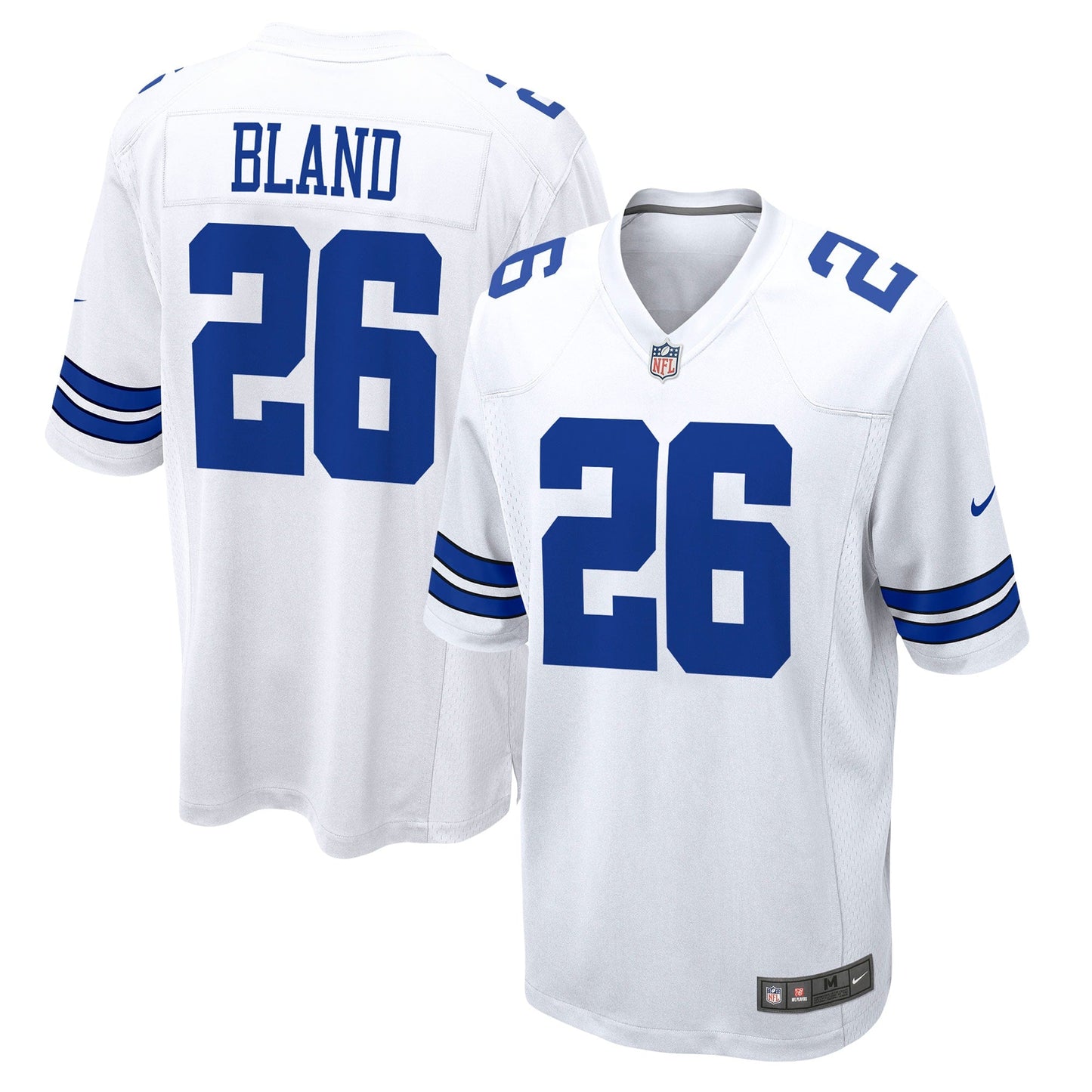 DaRon Bland Dallas Cowboys Game Jersey - White football jersey product view 1