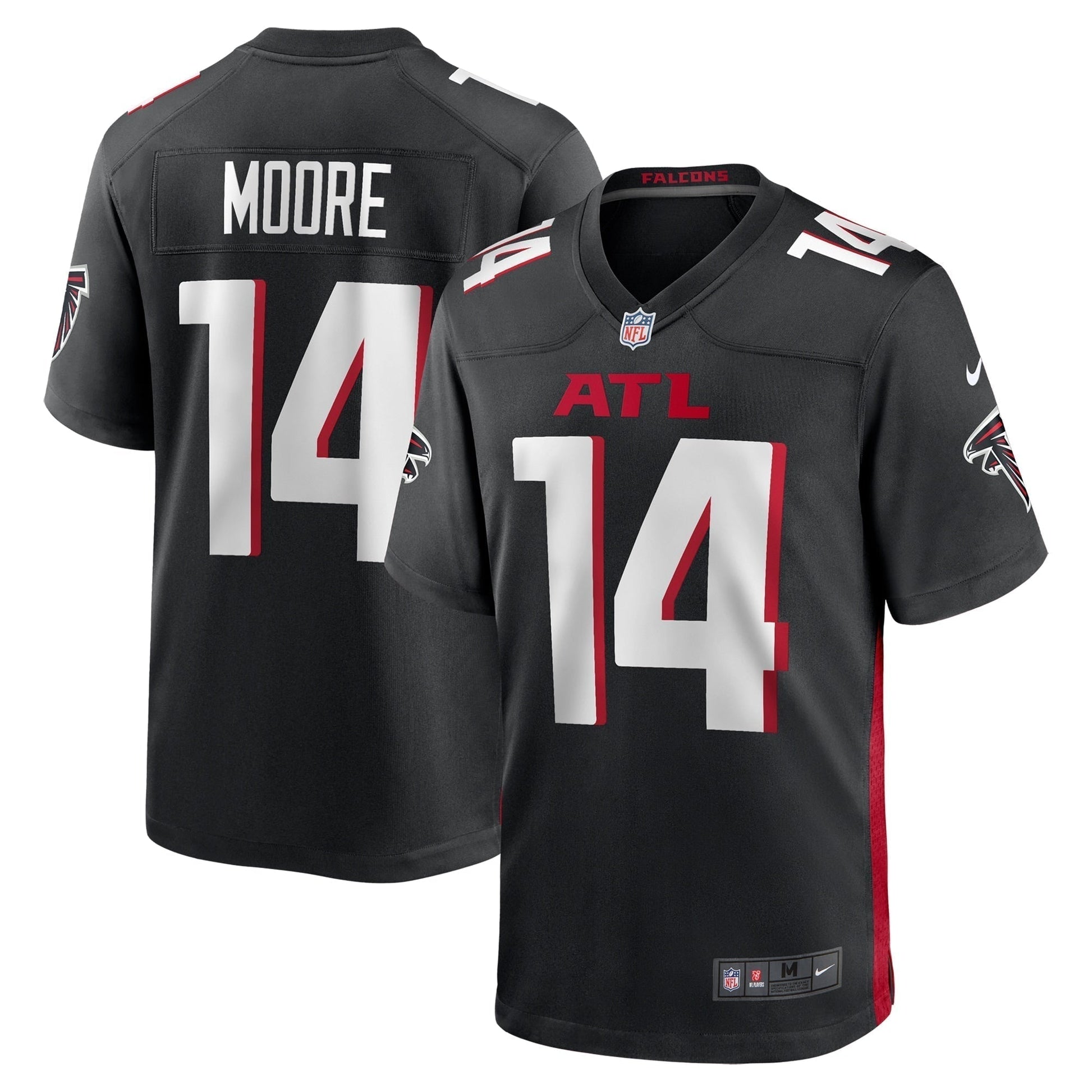 Rondale Moore Atlanta Falcons Team Game Jersey - Black football jersey product view 1