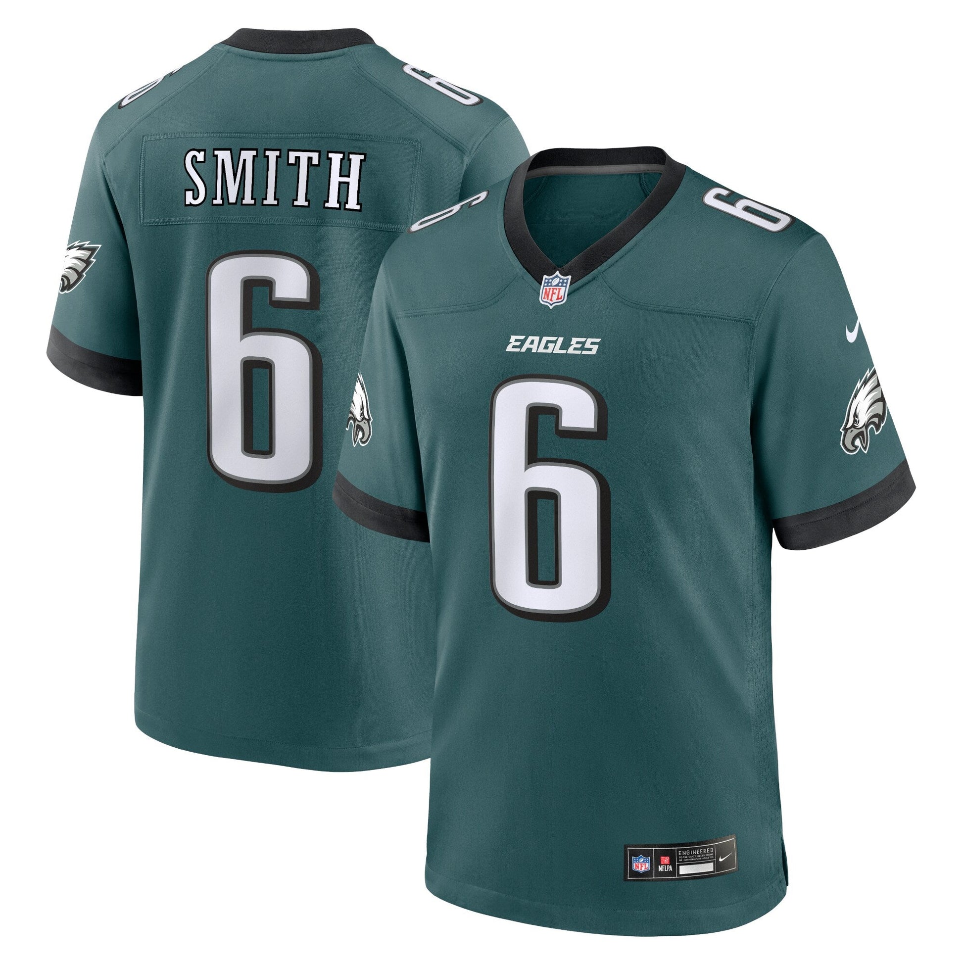 DeVonta Smith Philadelphia Eagles Team Game Jersey - Midnight Green football jersey product view 1