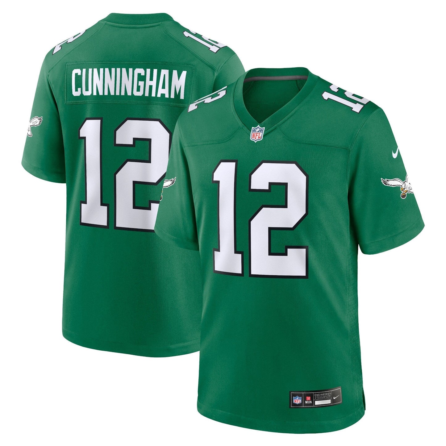 Randall Cunningham Philadelphia Eagles Alternate Retired Game Jersey - Kelly Green football jersey product view 1