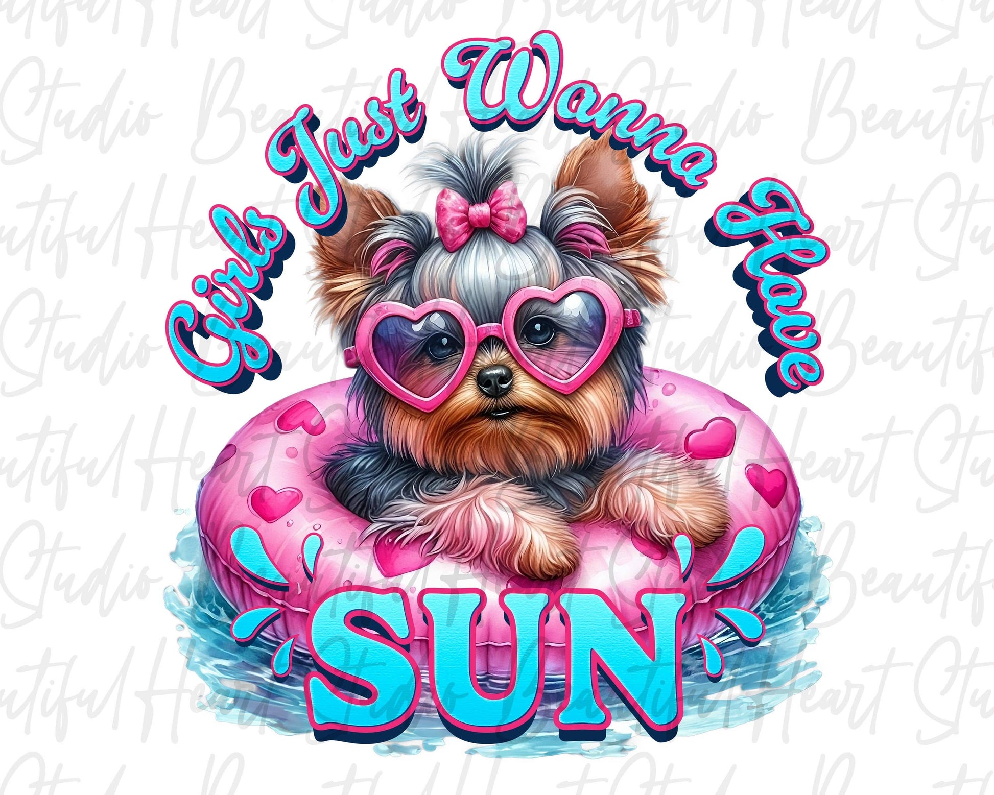 Girls Just Wanna Have Sun Yorkie Dog Shirt Unisex T-shirt, Sweatshirt, Hoodie, Long Sleeve Tee - T-Shirt, Sweatshirt, Hoodie