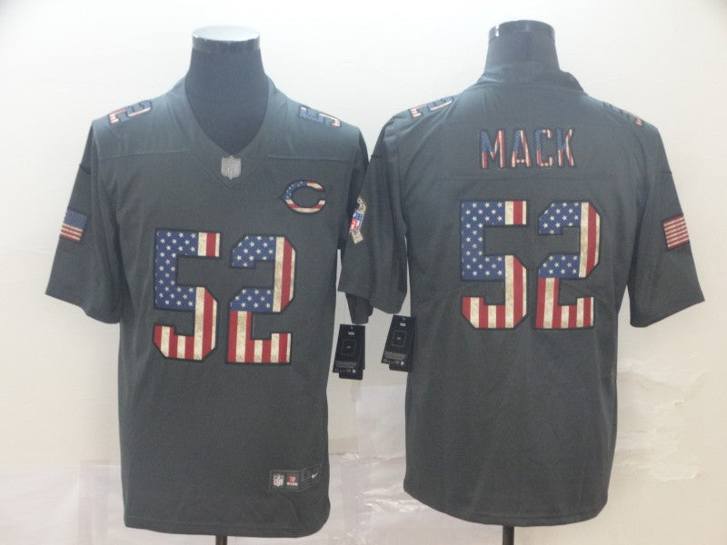 Men's Chicago Bears #52 Khalil Mack Black Player Game Jersey1 football jersey product view 1