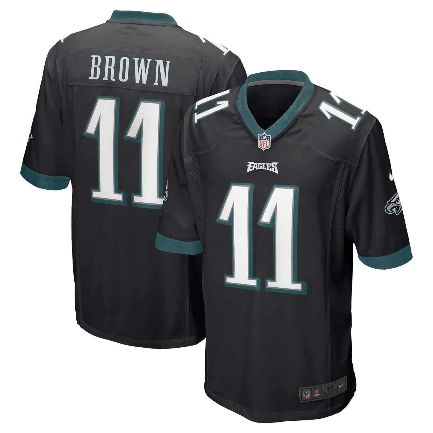 A.J. Brown Philadelphia Eagles Game Jersey - Black football jersey product view 1