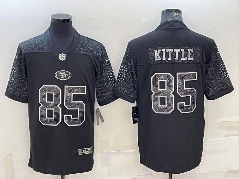 Men's San Francisco 49ers George Kittle Black Retired Player RFLCTV Limited Jersey football jersey product view 1