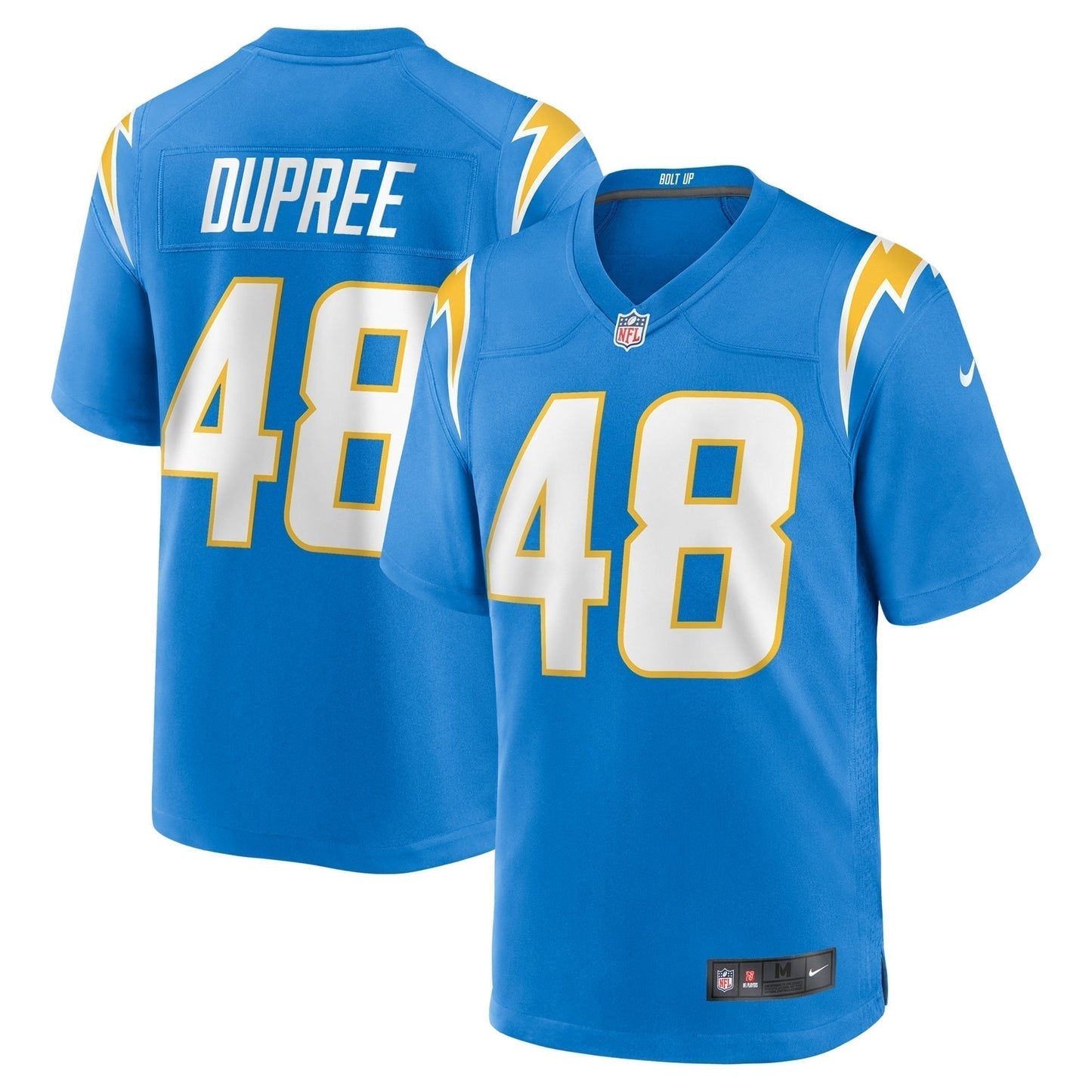 Bud Dupree Los Angeles Chargers Team Game Jersey - Powder Blue football jersey product view 1