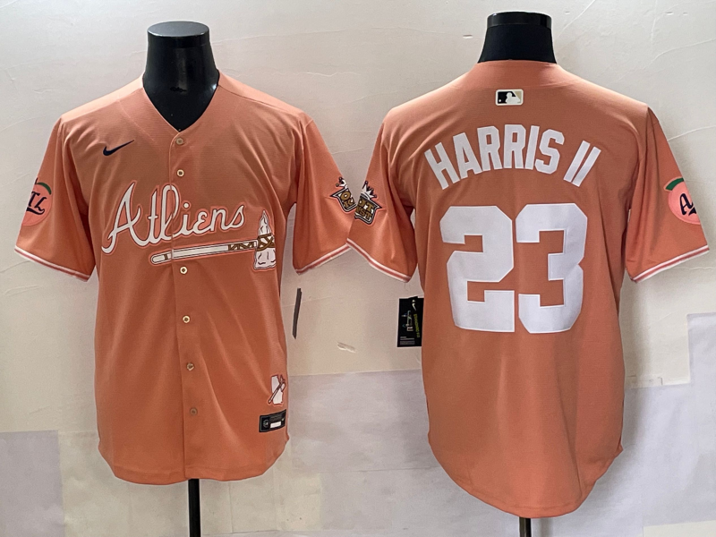 Men's Atlanta Braves Michael Harris II Pink 2025 City Connect Limited Player Jersey baseball jersey product view 1