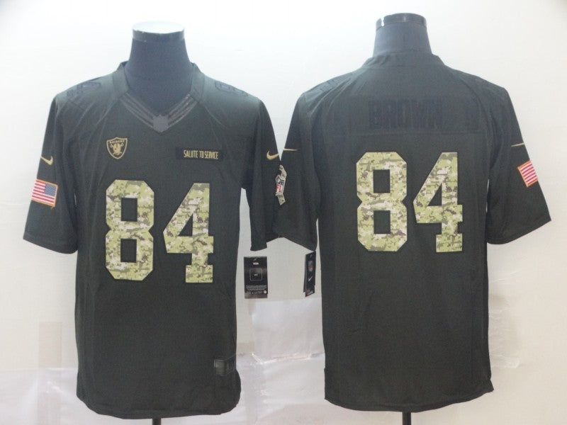 Men's Las Vegas Raiders #84 Antonio Brown Black Game Player Jersey1 football jersey product view 1