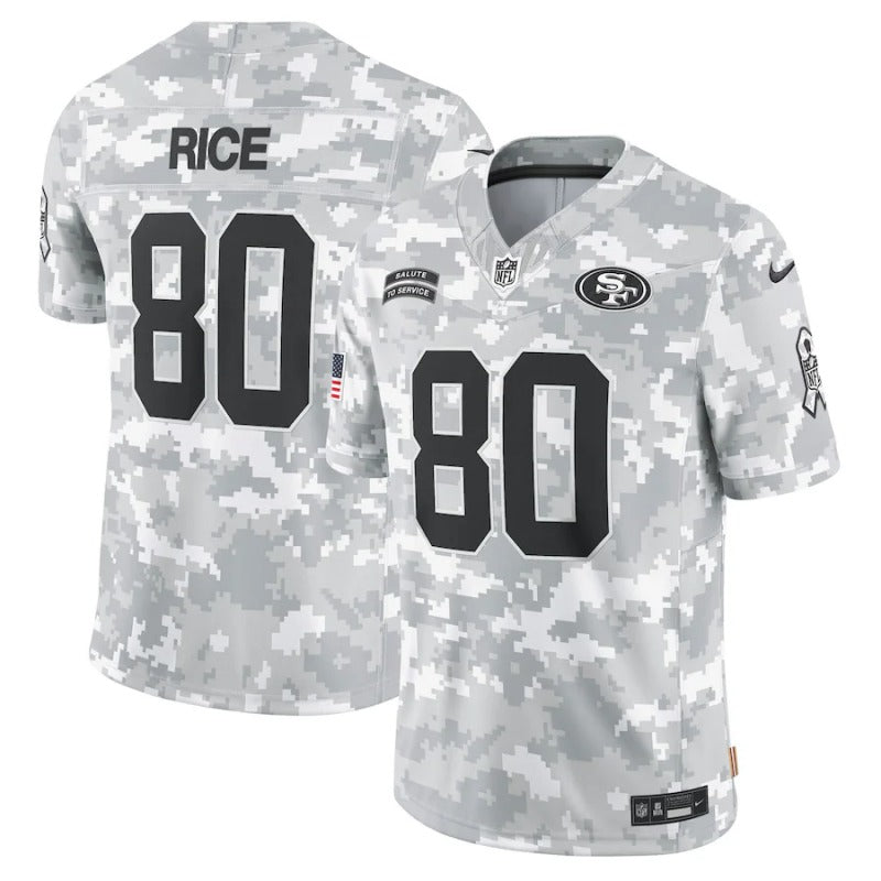 Jerry Rice San Francisco 49ers Salute To Service 2024 Jersey football jersey product view 1