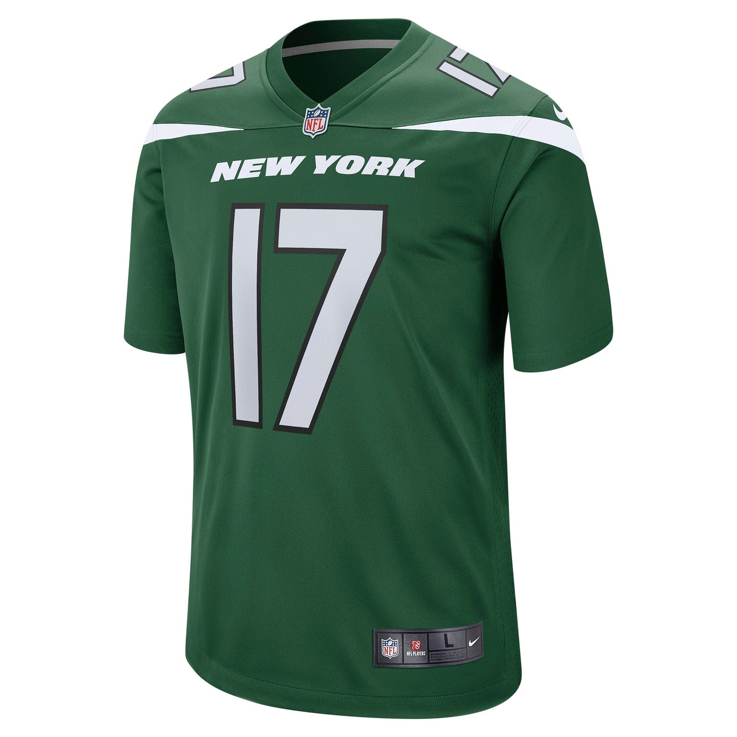 Garrett Wilson New York Jets Game Jersey - Green football jersey product view 2