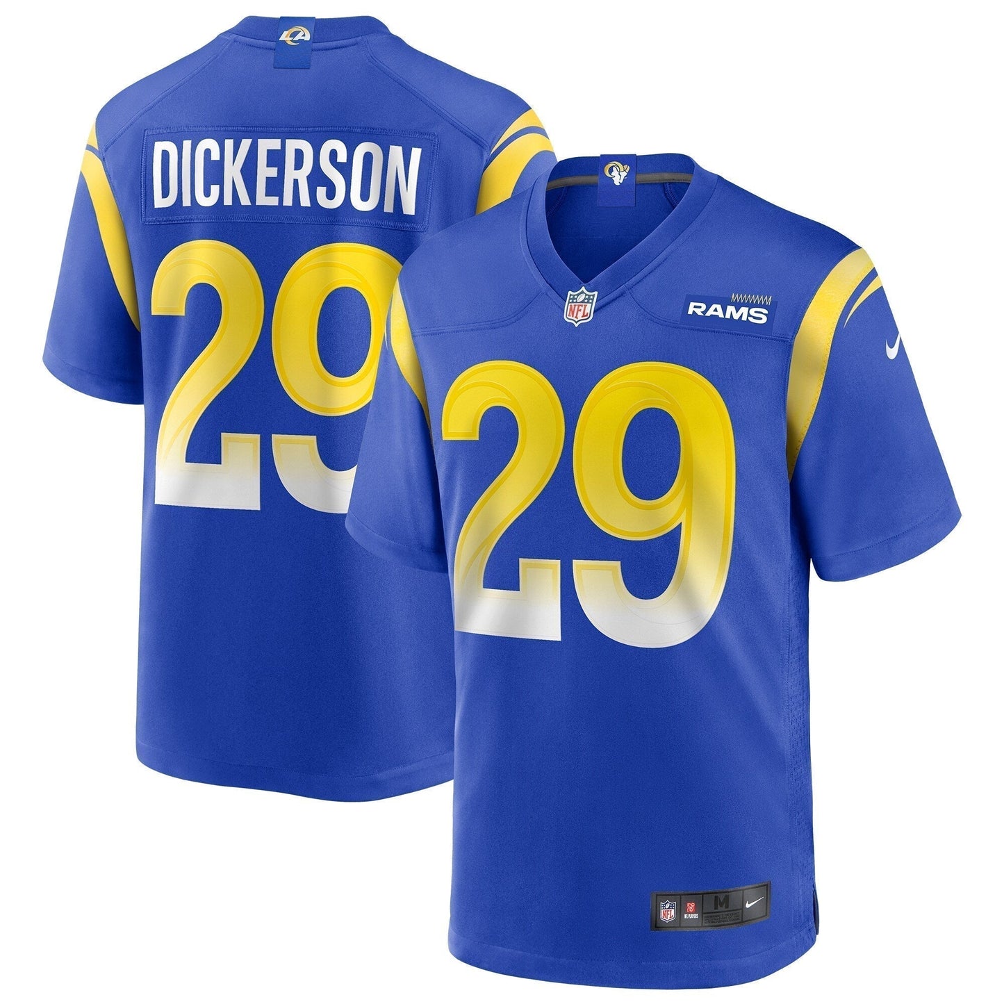 Eric Dickerson Los Angeles Rams Game Retired Jersey - Royal football jersey product view 1