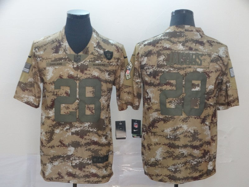 Men's Las Vegas Raiders Josh Jacobs #28 Camouflage Game Jersey1 football jersey product view 1