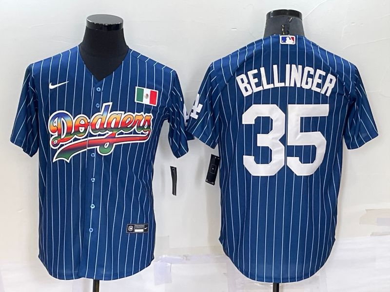 Men's Los Angeles Dodgers Cody Bellinger #35 Blue Authentic Game Jersey1 baseball jersey product view 1