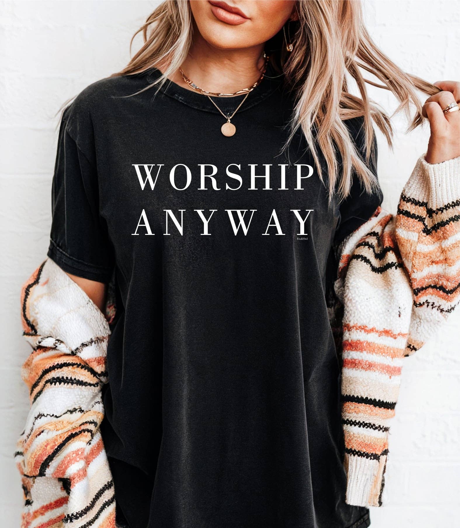 Worship Anyway Black Faith Based Graphic Tee Unisex T-shirt, Sweatshirt, Hoodie, Long Sleeve Tee - T-Shirt, Sweatshirt, Hoodie