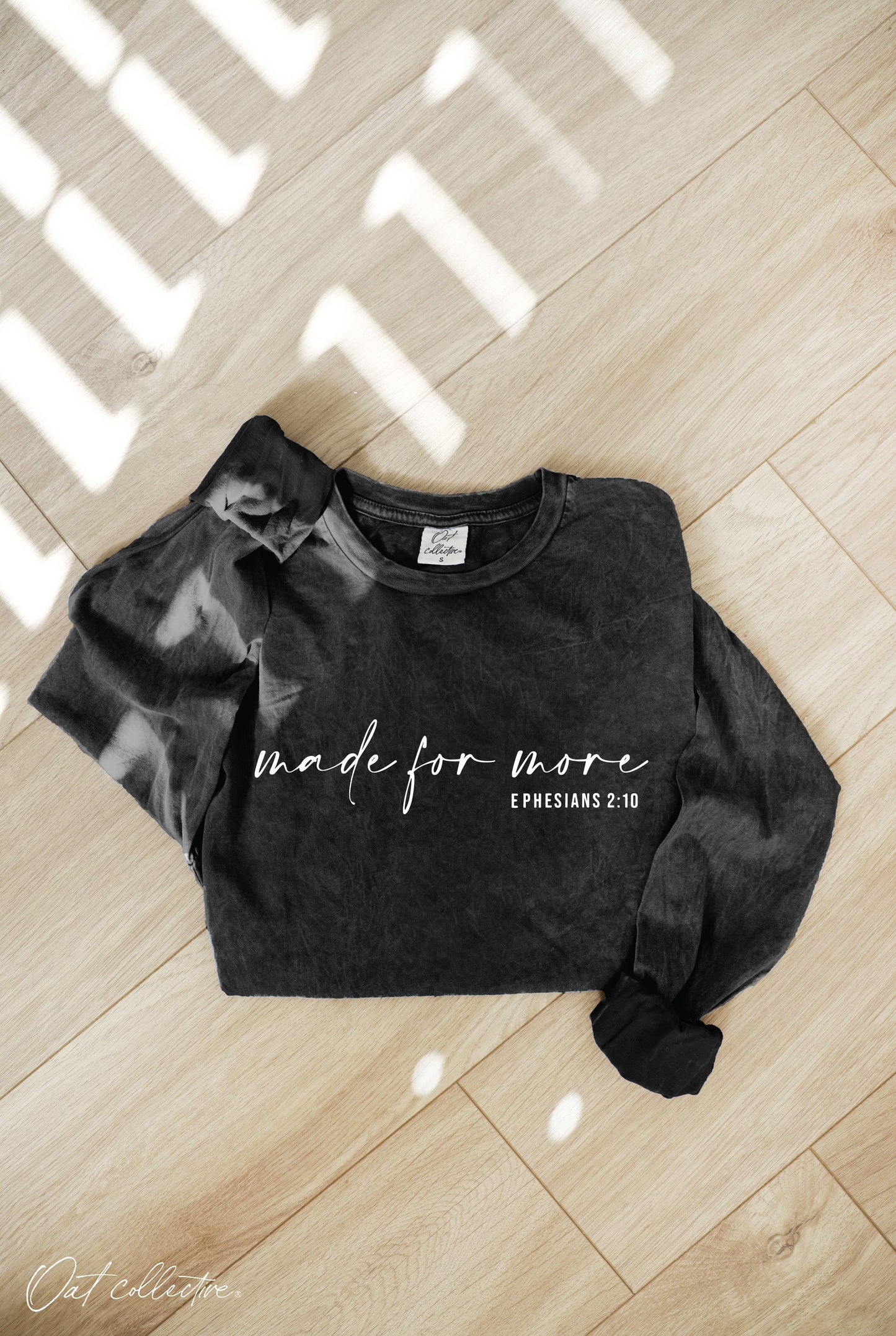 Made For More Mineral Washed Long Sleeve Graphic Unisex T-shirt, Sweatshirt, Hoodie, Long Sleeve Tee - T-Shirt, Sweatshirt, Hoodie