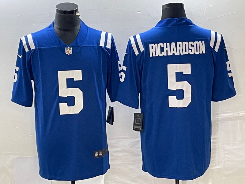 Men's Indianapolis Colts Anthony Richardson Royal 2023 NFL Draft First Round Pick Game Jersey football jersey product view 1