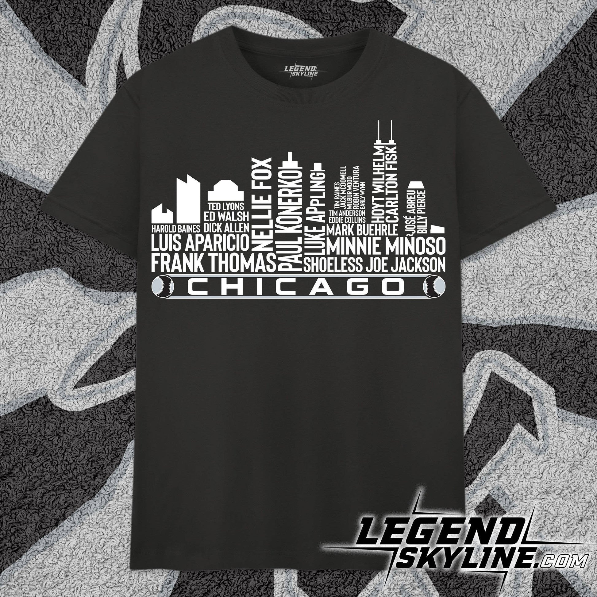 Chi-Cago Legends Skyline Baseball Team Shirt Unisex T-shirt, Sweatshirt, Hoodie, Long Sleeve Tee - T-Shirt, Sweatshirt, Hoodie