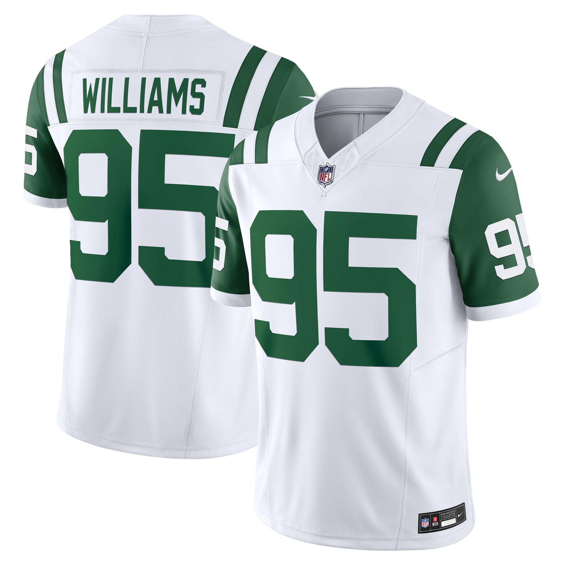 Quinnen Williams New York Jets Classic Alternate Vapor F.U.S.E. Limited Jersey - White football jersey product view 1