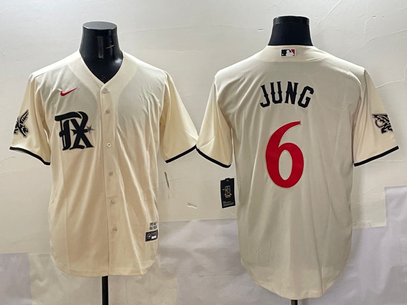 Men's Texas Rangers Josh Jung Cream City Connect Limited Player Jersey baseball jersey product view 1