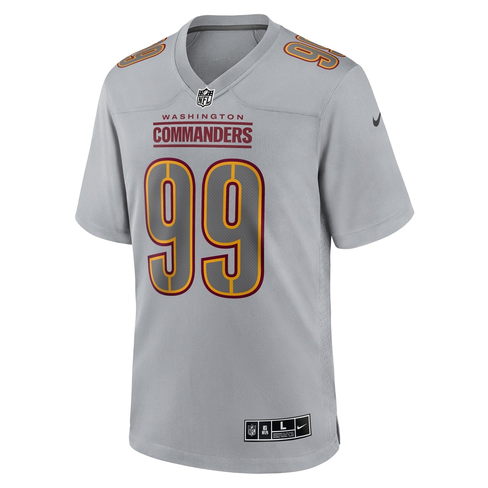 Chase Young Washington Commanders Atmosphere Fashion Game Jersey - Gray football jersey product view 2