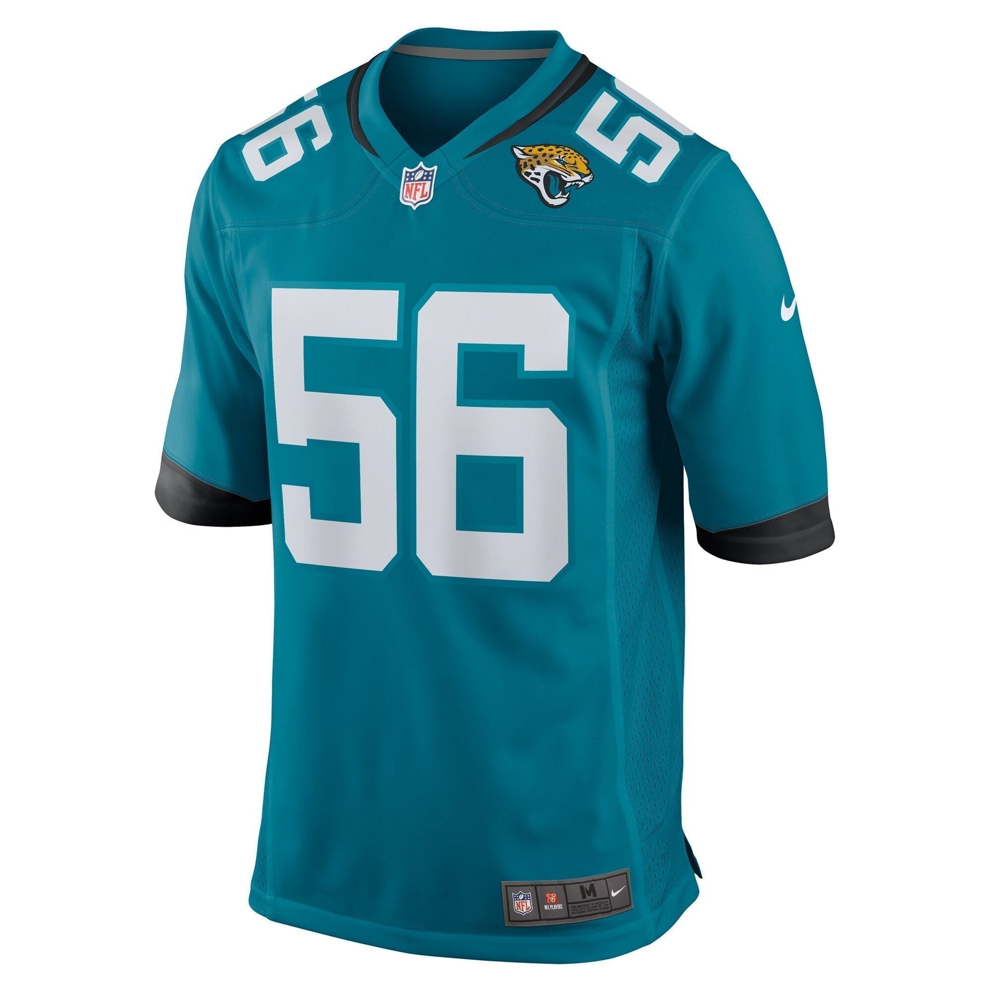Yasir Abdullah Jacksonville Jaguars Team Game Jersey - Teal football jersey product view 2