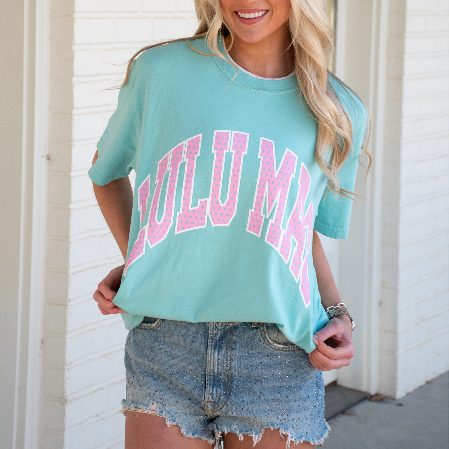LM-PD-1001 Polka Dot Adult Chalky Mint Comfort Colors Tee Unisex T-shirt, Sweatshirt, Hoodie, Long Sleeve Tee - T-Shirt, Sweatshirt, Hoodie