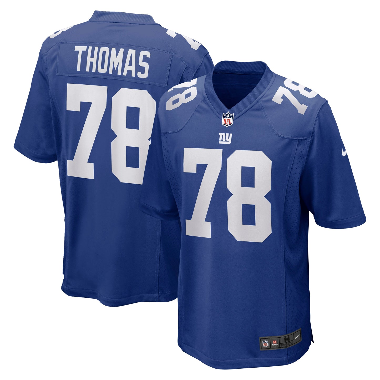 Andrew Thomas New York Giants Game Jersey - Royal football jersey product view 1