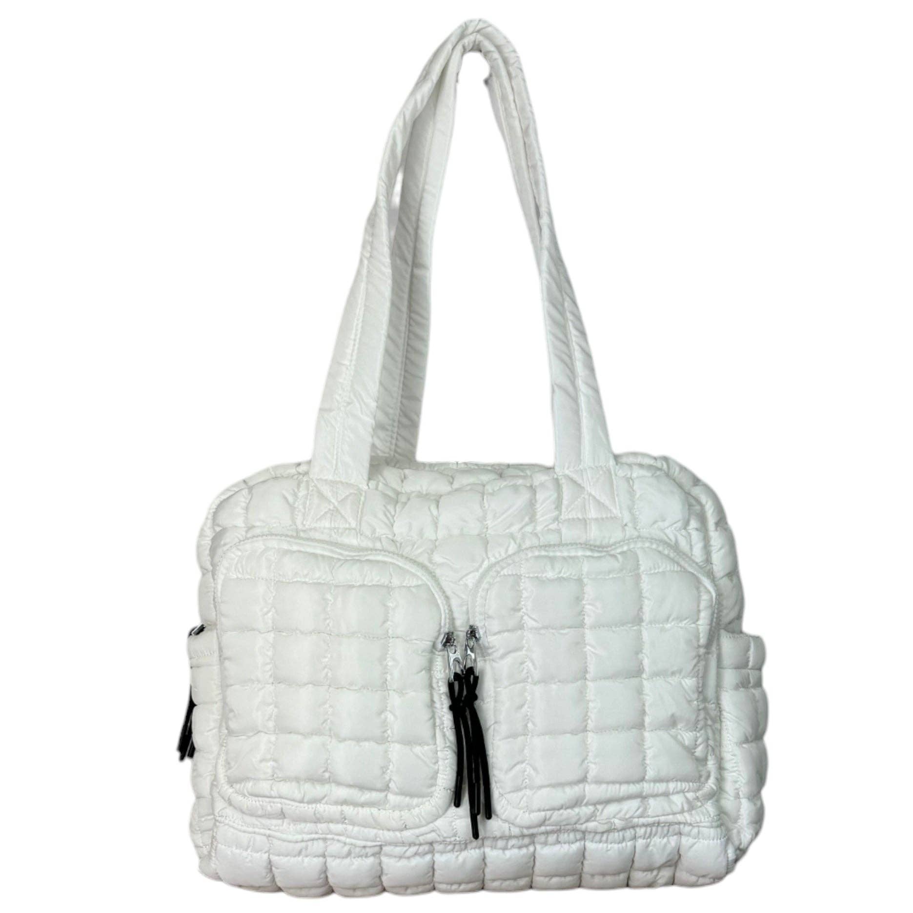 GZ-2646 Puffer Quilted Travel Bag White Unisex T-shirt, Sweatshirt, Hoodie, Long Sleeve Tee - T-Shirt, Sweatshirt, Hoodie