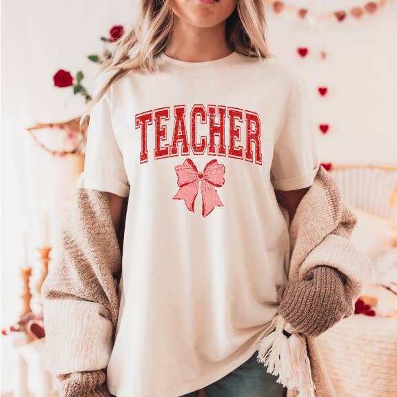 Teacher Bow Premium T-Shirt Unisex T-shirt, Sweatshirt, Hoodie, Long Sleeve Tee - T-Shirt, Sweatshirt, Hoodie