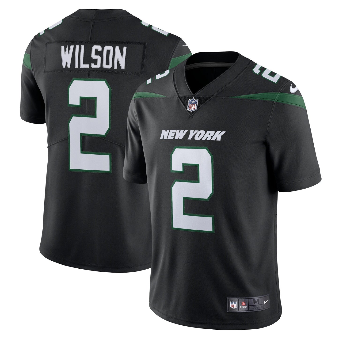 Zach Wilson New York Jets Vapor Limited Jersey - Stealth Black football jersey product view 1