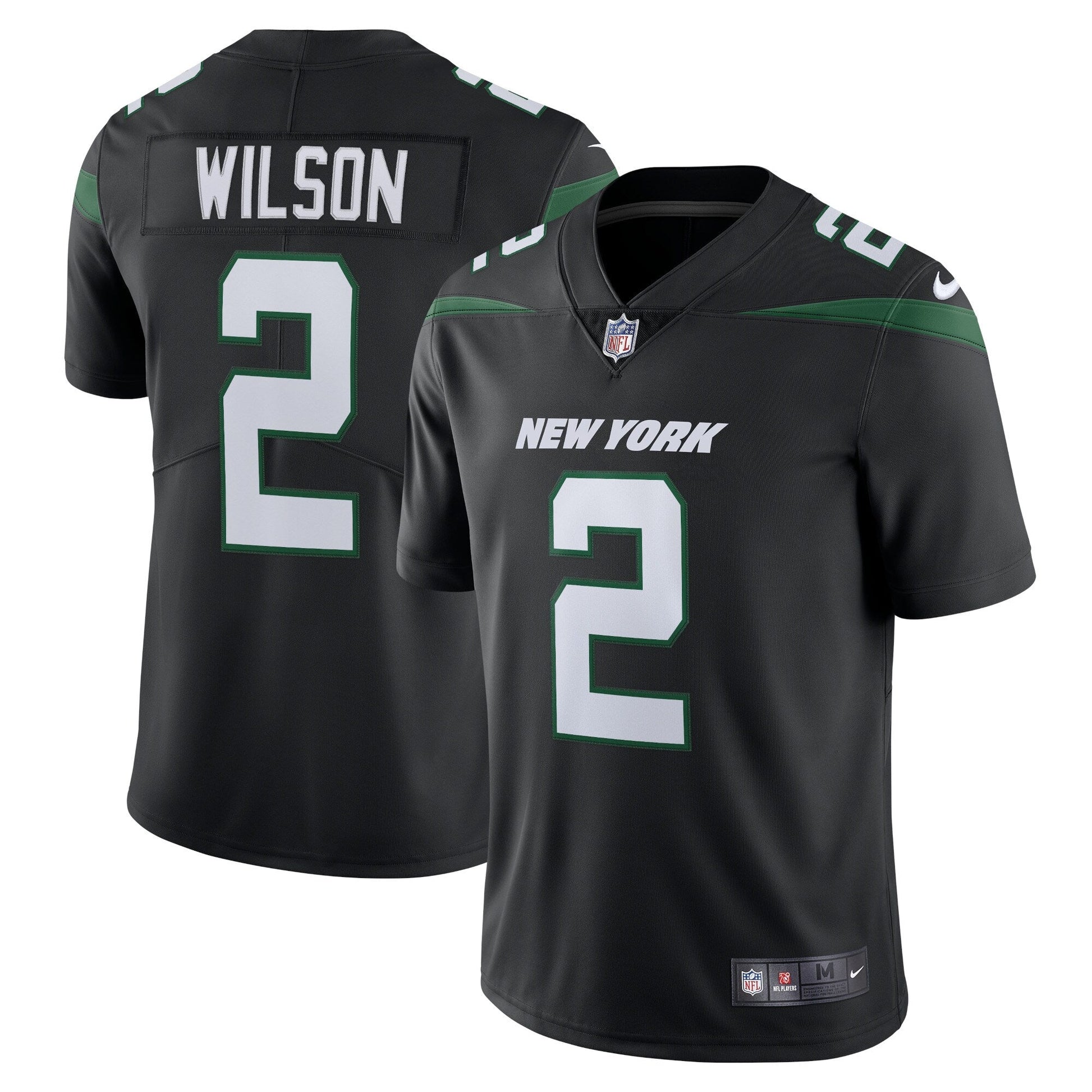 Zach Wilson New York Jets Vapor Limited Jersey - Stealth Black football jersey product view 1