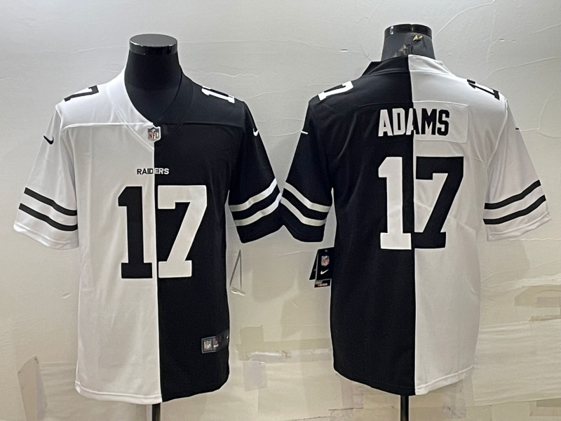 Men's Las Vegas Raiders Davante Adams #17 Black/White Game Jersey1 football jersey product view 1