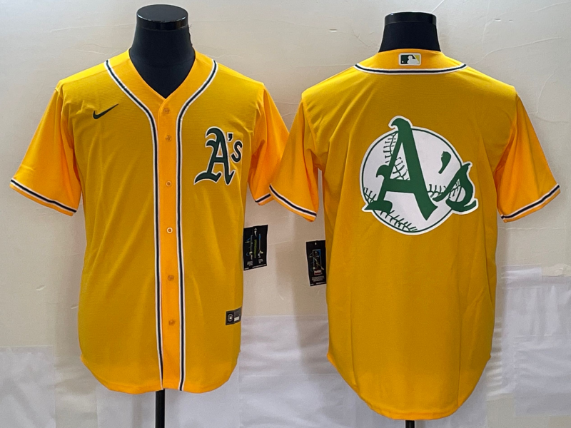 Men's Oakland Athletics Gold Alternate Replica Team Jersey baseball jersey product view 1