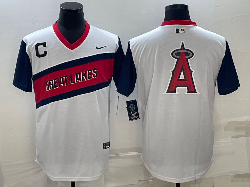 Men's Los Angeles Angels White Replica Game Jersey1 baseball jersey product view 1