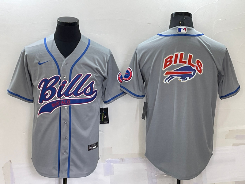 Men's Buffalo Bills Gray Game Jersey football jersey product view 1