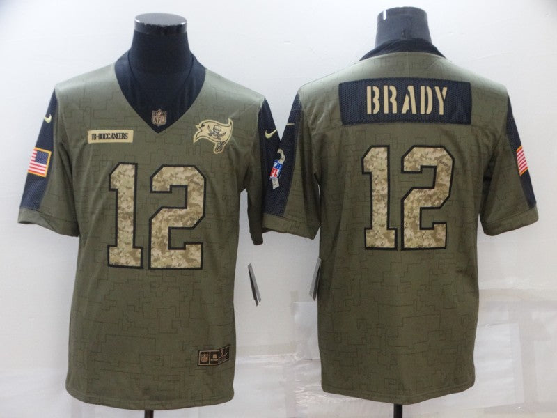 Men's Tampa Bay Buccaneers Tom Brady Brown Game Jersey football jersey product view 1