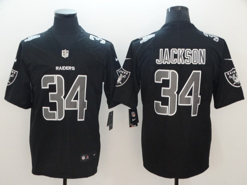 Men's Las Vegas Raiders Bo Jackson #34 Black Game Player Jersey1 football jersey product view 1