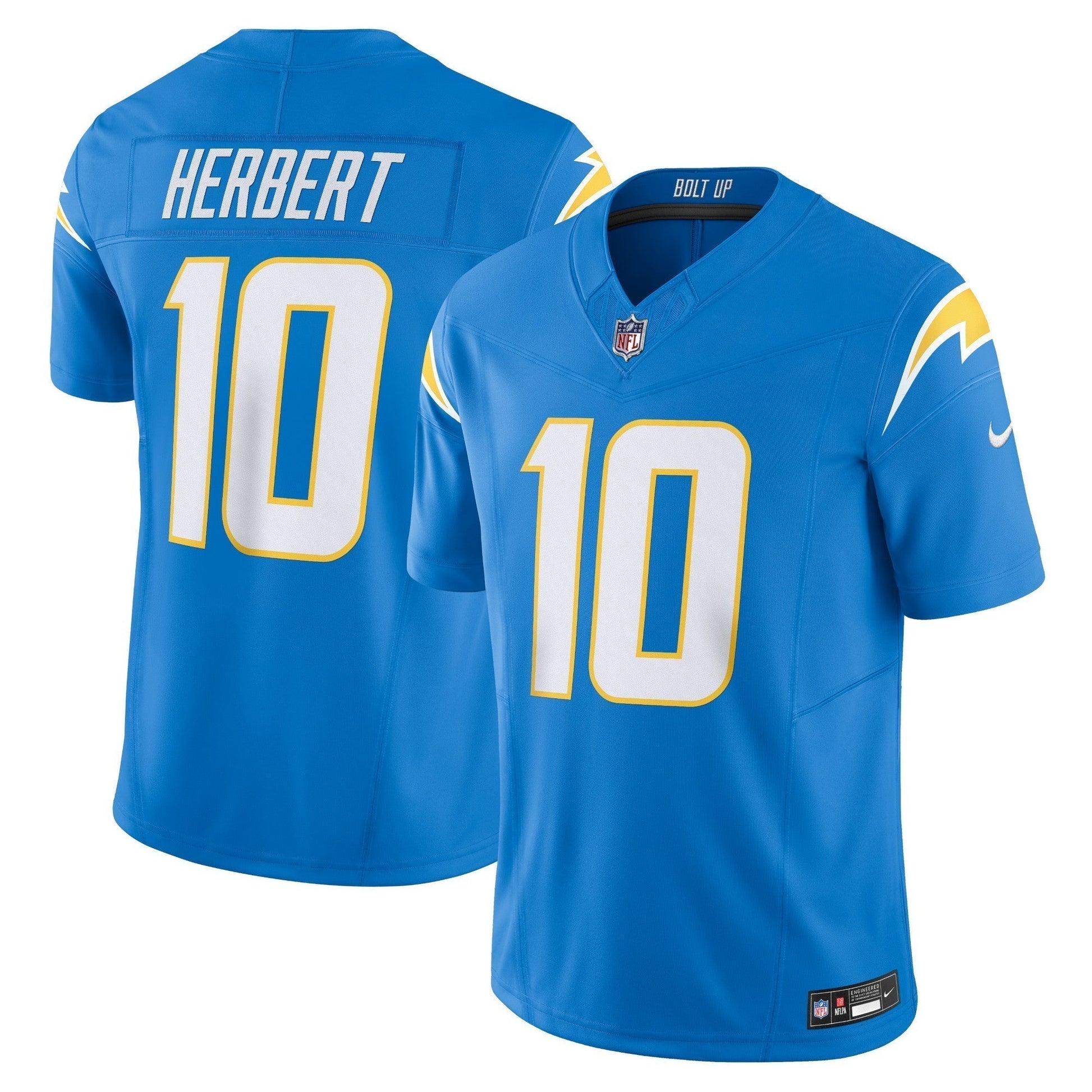 Justin Herbert Los Angeles Chargers Vapor F.U.S.E. Limited Jersey - Powder Blue football jersey product view 1