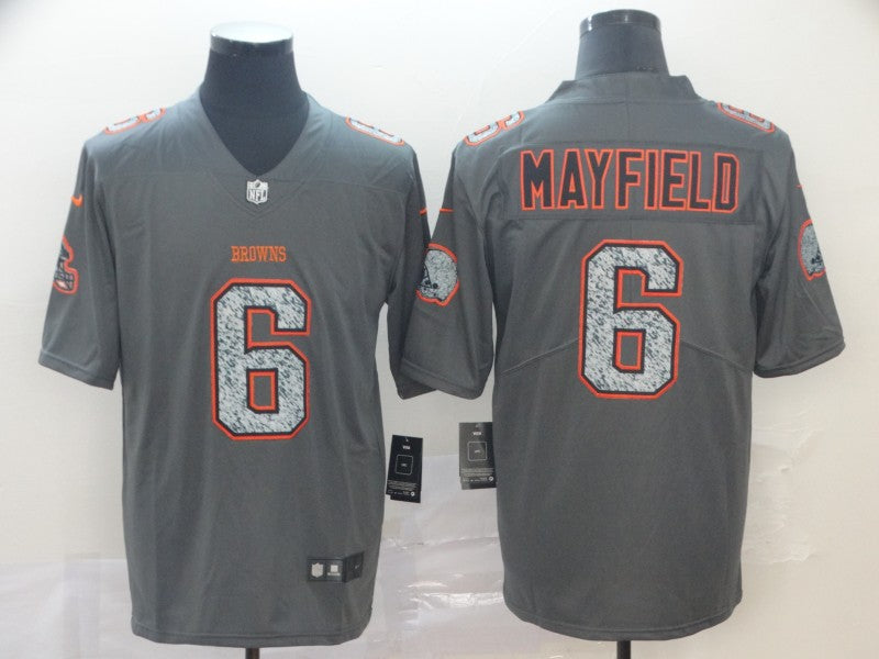 Men's Cleveland Browns Baker Mayfield Gray Game Jersey1 football jersey product view 1