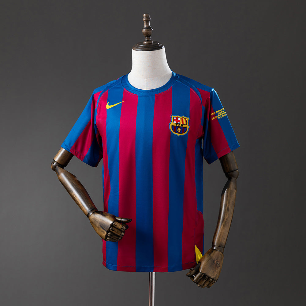 Barcelona 05/06 Home UEFA Champions League Edition Retro Jersey sports jersey product view 1