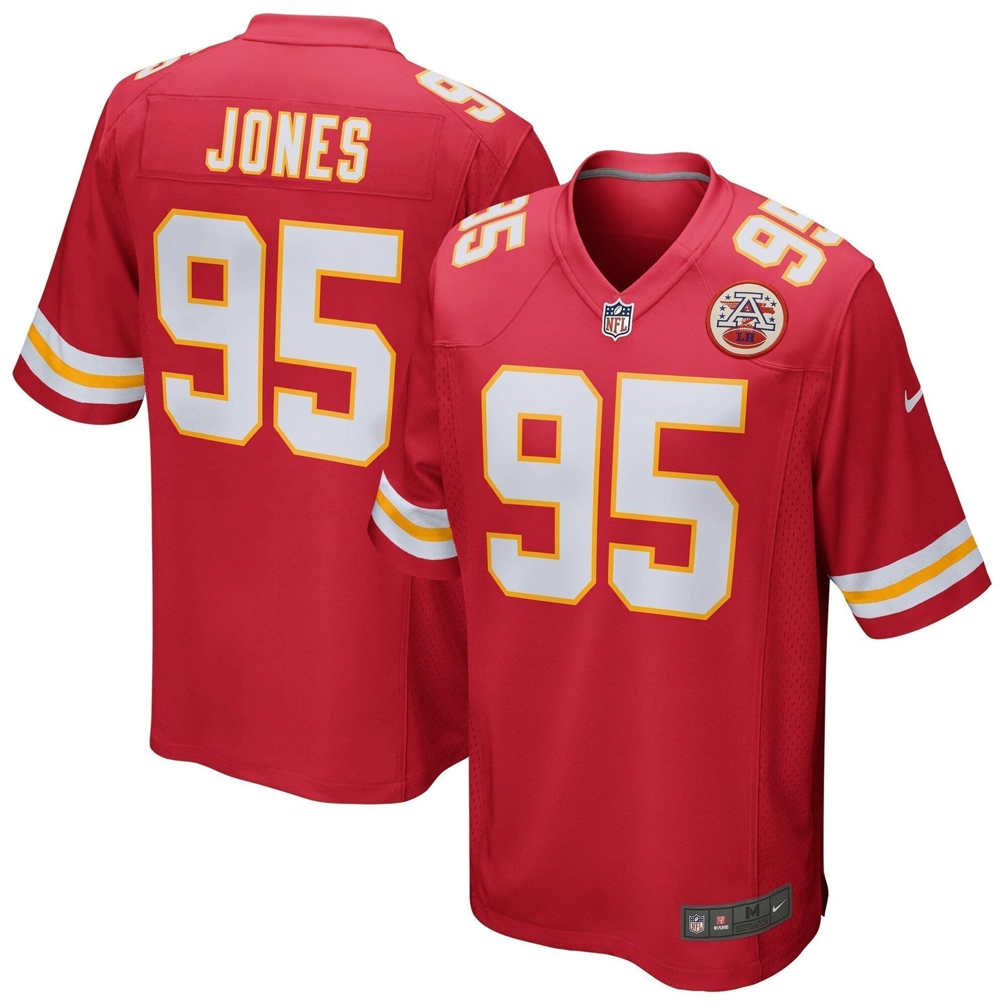 Chris Jones Kansas City Chiefs Game Jersey - Red football jersey product view 1