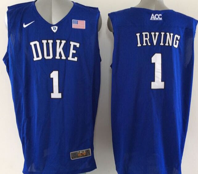 Men's Duke Blue Devils Kyrie Irving Blue Game Jersey sports jersey product view 1