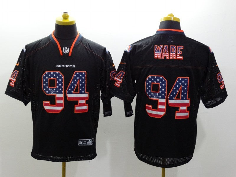 Men's Denver Broncos DeMarcus Ware #94 Black Game Player Jersey1 football jersey product view 1