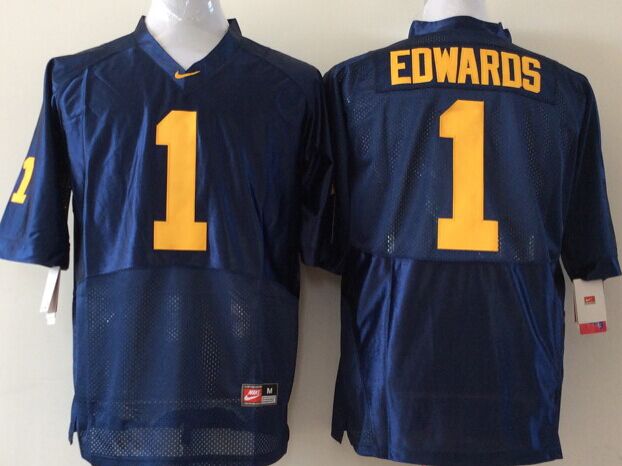 Men's Michigan Wolverines Braylon edwards Navy Alumni Player Game Jersey sports jersey product view 1