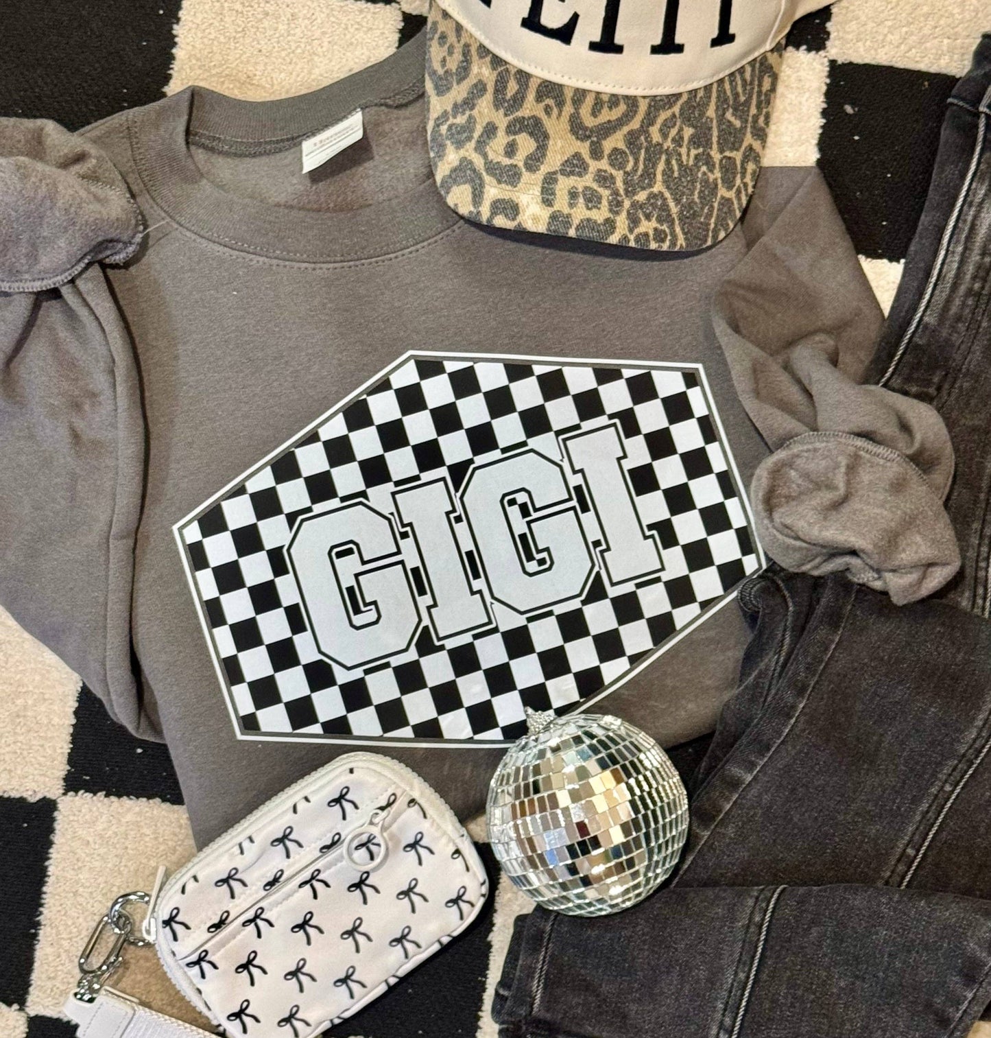 Gigi Checkered Tee/Sweatshirt Unisex T-shirt, Sweatshirt, Hoodie, Long Sleeve Tee - T-Shirt, Sweatshirt, Hoodie